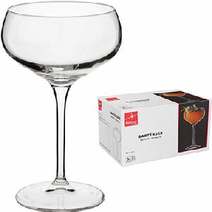 CJ 6 TA&Ccedil;AS COQUETEL VIDRO TRANSPARENTE 17X10X10CM