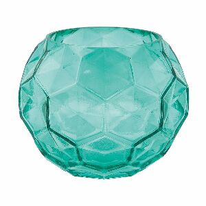 VASO DECOR EM VIDRO AZUL