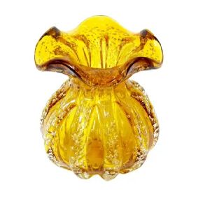 VASO DECOR EM VIDRO - AMBAR