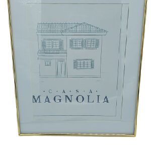 PORTA RETRATO EM VIDRO E METAL DOURADO 26X2X31CM