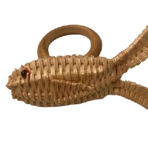 PORTA GUARDANAPO ARGOLA PALHA PEIXE