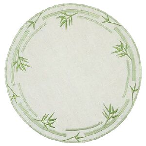 CJ 6 JOGOS AMERICANO LINHO BRANCO BAMBU OLIVA 40X40CM