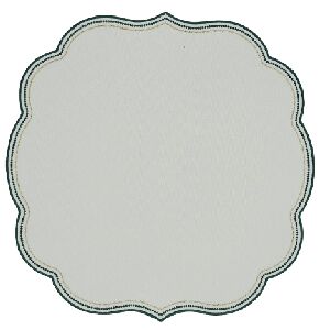 CJ 6 JOGOS AMERICANO LISBOA BRANCO/MILITAR 38X45CM