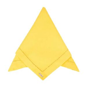 CJ 6 GUARDANAPOS AJOUR AMARELO 45X45