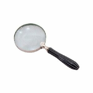 LUPA DECORATIVA EM METAL COM PUNHO PRETO