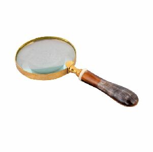 LUPA DECORATIVA EM RESINA PRETA