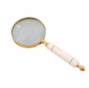 LUPA DECORATIVA EM RESINA BRANCA