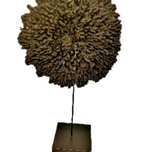 ADORNO CORAL COM PEDESTAL GRANDE