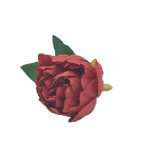 CJ 4 ANEIS DE GUARDANAPO PEONIA VERMELHA 10X7CM