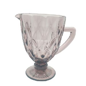 JARRA DE VIDRO LOSANGO LILAS 20X15CM