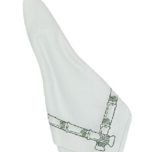 CJ 6 GUARDANAPOS AQUARELA BRANCO BAMBU 50X50CM