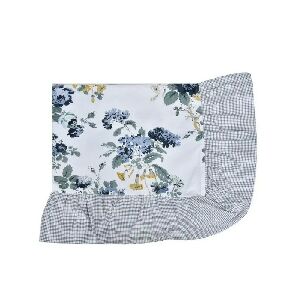 TOALHA DE MESA QUADRADA PEONIA AZUL FUNDO OFF 2,10 X 2,10 - ENTREPOSTO