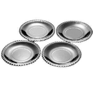 CJ 4 PRATOS DE SOBREMESA CRISTAL DE CHUMBO PEARL 20X2CM