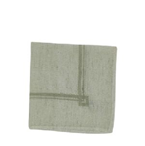 CJ 6 GUARDANAPOS DE MESA LINHO LISTA CRU 45X45CM