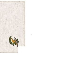 CJ 6 GUARDANAPOS DE MESA LINHO COM PASSARO 45X45CM