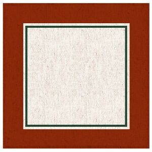 CJ 2 GUARDANAPOS DE MESA LINHO LISTA VERDE/LARANJA 45X45CM