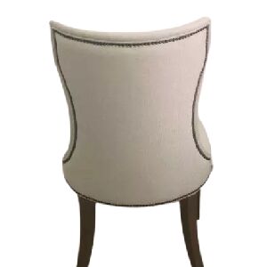 CADEIRA YORK FIXA COM BORDADO E TACHAS FUME - AMADEIRADA