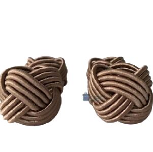 CJ 4 ANEIS DE GUARDANAPO N&Oacute; TURCO MARRON CLARO 4X4CM