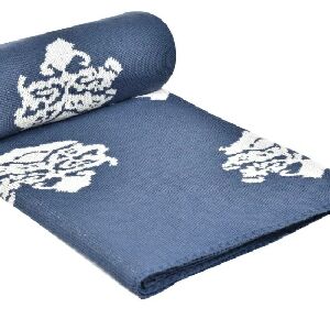 MANTA JACQUARD CARIMBO JEANS