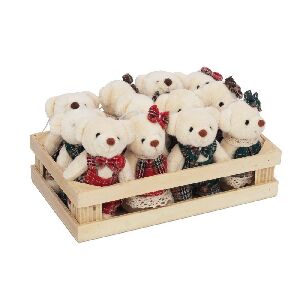 CJ 12 MINI URSO SORTIDO XADREZ VRM/VRD/CZA MINI BOX