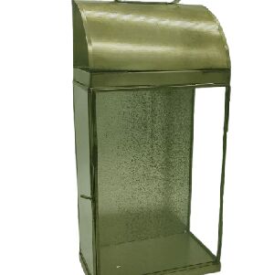LANTERNA DE VIDRO E METAL