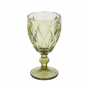 TACA VINHO DIAMANTE VERDE 17CM