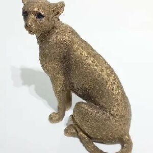 ESCULTURA PANTERA DOURADA