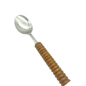 COLHER DE JANTAR CABO MADEIRA 3X21CM