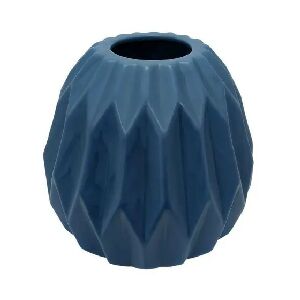 VASO DECOR. EM CERAMICA AZUL