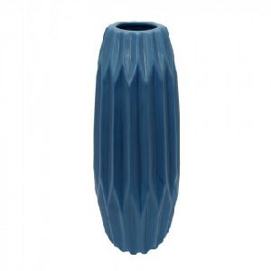  VASO DECOR. EM CERAMICA AZUL P