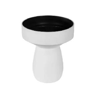 VASO DECOR EM CERAMICA BRANCO 29X25CM