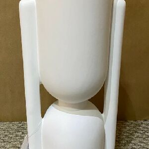 VASO DECOR EM CERAMICA BRANCA