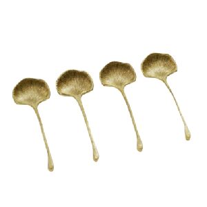 CJ 4 COLHERES FOLHAS 4X10CM