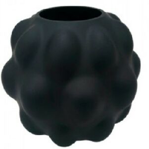 VASO EM VIDRO PRETO FOSCO