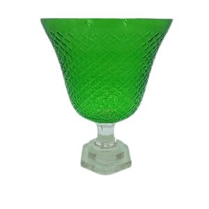 VASO EM VIDRO MED VERDE 22X16CM