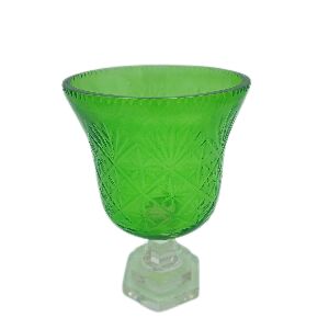VASO EM VIDRO PEQ VERDE 12X13CM