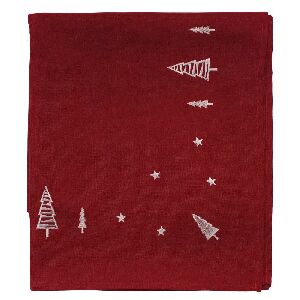 TOALHA MESA 10RT PINHEIROS VRM/BCO 180X320(TOALHA MESA)C/1 UN