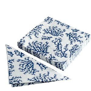 GUARDANAPOS DE PAPEL COM ESTAMPA DE CORAIS