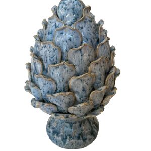 ADORNO PINHA CERAMICA AZUL CL 26,5X3X26,5CM