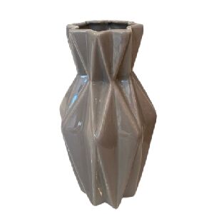 VILLANI VASO CERAMICA CINZA PQ