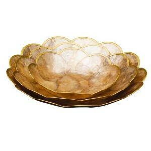 PETISQUEIRA EM MADREPEROLA GOLD LOTUS 6X25CM