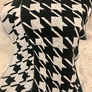 MANTA - PIED POULE MEDIO - MARINHO/BRANCO