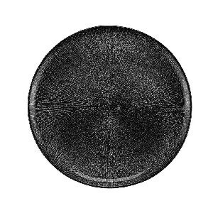 CJ 6 PRATOS DE SOBREMESA CRISTAL DE CHUMBO DOTS PRETO 21CM