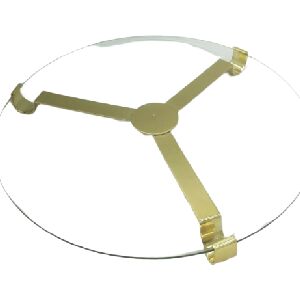 Prato de vidro com suporte