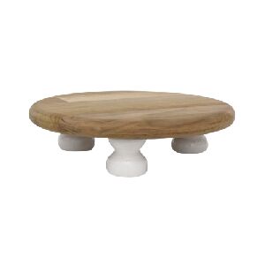 Boleira com p&eacute;s m&eacute;dio branco