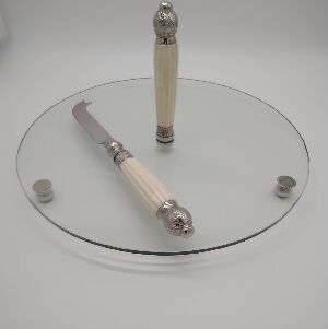 PRATO PARA QUEIJO COM FACA