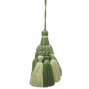 PINGENTE DECORATIVO COR VERDE E PALHA 8X4X4CM