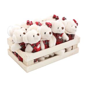 CJ 10 ENFEITES DE PENDURAR URSO SORTIDO XADREZ