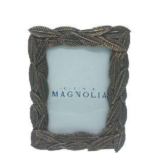 PORTA RETRATO RESINA DET FOLHAS 15X21CM