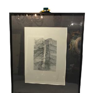 QUADRO DUPLA TERRA MALI VERDE E MOSTARDA 60X60CM